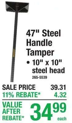 Menards 14 47 Steel Handle Tamper offer