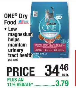 Menards ONE Dry Food offer