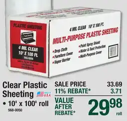 Menards Clear Plastic Sheeting offer