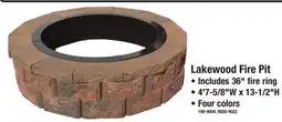 Menards Lakewood Fire Pit offer