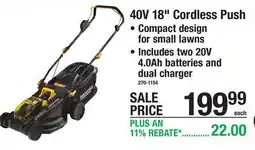 Menards MOWERS 40V 18 Cordless Push offer
