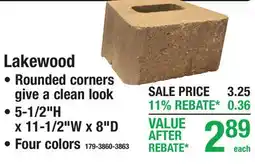 Menards Lakewood RETAINING WALL BLOCKS offer