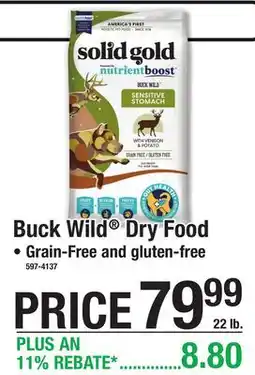 Menards Buck Wild Dry Food offer