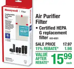 Menards Air Purifier Filter offer