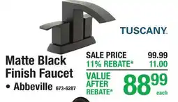 Menards Matte Black Finish Faucet offer