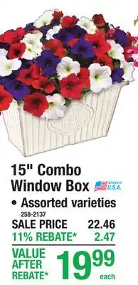 Menards 15 Combo Window Box offer