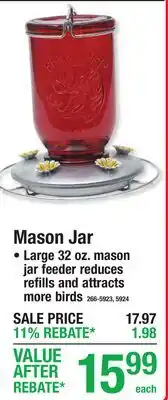 Menards Mason Jar offer