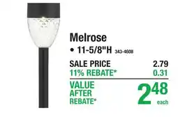 Menards SOLAR PATH LIGHT Melrose offer