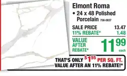 Menards Elmont Roma offer