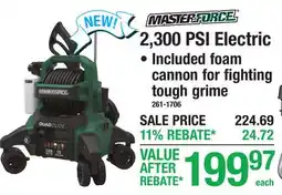 Menards Masterforce 2,300 PSI Electric offer