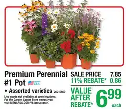 Menards Premium Perennial #1 Pot offer