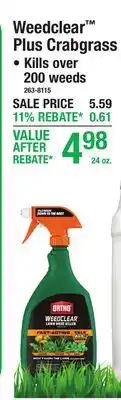 Menards Weedclear Plus Crabgrass offer