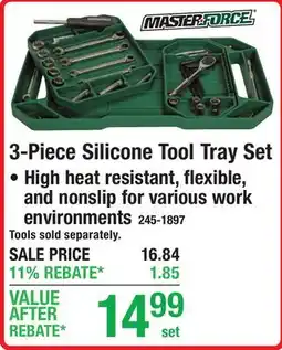 Menards 3-Piece Silicone Tool Tray Set offer