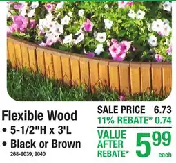 Menards LANDSACPE EDGING Flexible Wood offer