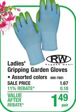 Menards Ladies' Gripping Garden Gloves offer