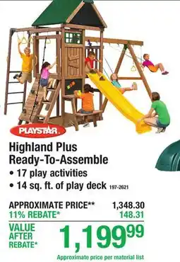 Menards Highland Plus Ready-To-Assemble offer