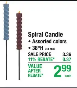 Menards SOLAR ORNAMENTAL LIGHTS Spiral Candle offer