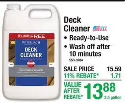 Menards Deck Cleaner offer