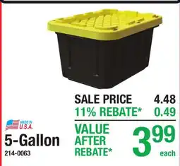 Menards INDUSTRIAL TOTES 5-Gallon offer
