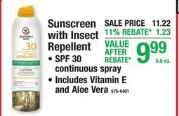 Menards Sunscreen with Insect Repellent offer