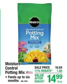 Menards Moisture Control Potting Mix offer
