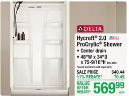 Menards Hycroft 2.0 ProCrylic Shower offer