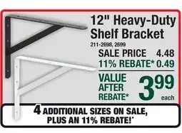 Menards 12 Heavy-Duty Shelf Bracket offer