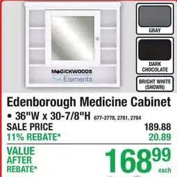 Menards Edenborough Medicine Cabinet offer