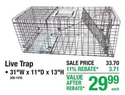 Menards Live Trap offer