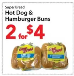 Three Guys from Brooklyn Super Bread Hot Dog & Hamburger Buns offer