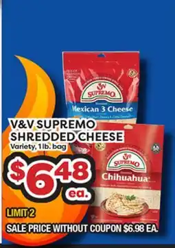 Torres Supermercado V&V SUPREMO SHREDDED CHEESE offer
