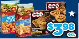 Torres Supermercado Ore-Ida CRISPY TATER TOAST, GOLDEN FRIES AND Fridays MOZZARELLA STICKS offer