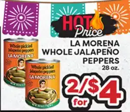 Torres Supermercado LA MORENA WHOLE JALAPEÑO PEPPERS offer