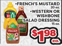 Torres Supermercado •FRENCH'S MUSTARD 20 oz. •WESTERN OR WISHBONE SALAD DRESSING 15 oz offer