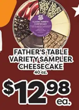 Torres Supermercado FATHER'S TABLE VARIETY SAMPLER CHEESECAKE offer