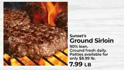 Sunset Foods Sunset's Ground Sirloin offer