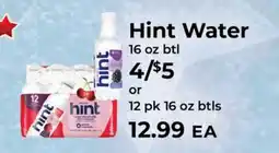 Sunset Foods Hint Water offer