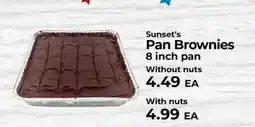 Sunset Foods Sunset's Pan Brownies offer