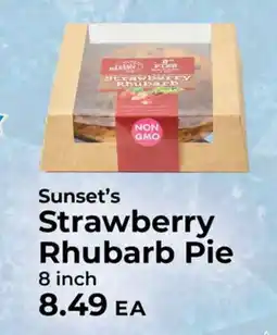 Sunset Foods Sunset's Strawberry Rhubarb Pie offer