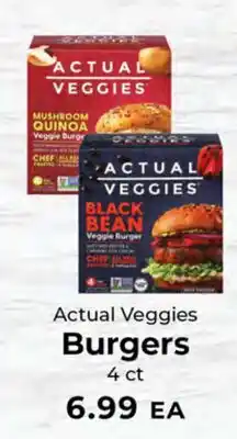 Sunset Foods Actual Veggies Burgers offer