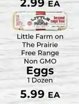 Sunset Foods Little Farm on The Prairie Free Range Non GMO Eggs offer