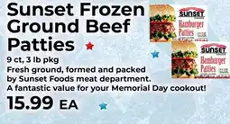Sunset Foods Sunset Frozen Ground Beef Patties offer
