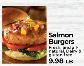 Sunset Foods Salmon Burgers offer