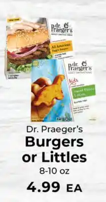 Sunset Foods Dr. Praeger's Burgers or Littles offer