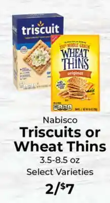 Sunset Foods Nabisco Triscuits or Wheat Thins offer