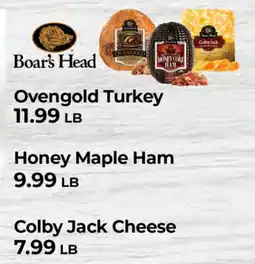 Sunset Foods Boar's Head Ovengold Turkey, Honey Maple Ham, Colby Jack Cheese offer