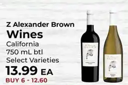 Sunset Foods Z Alexander Brown Wines offer