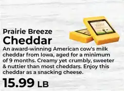 Sunset Foods Prairie Breeze Cheddar offer