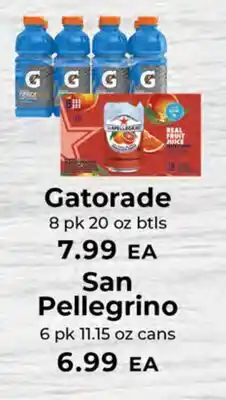 Sunset Foods Gatorade San Pellegrino offer