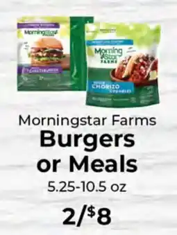 Sunset Foods Morningstar Farms Burgers or Meals offer